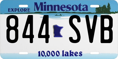 MN license plate 844SVB