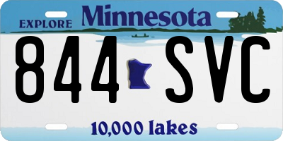 MN license plate 844SVC