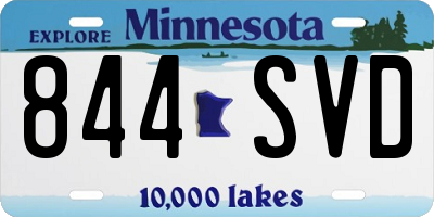 MN license plate 844SVD