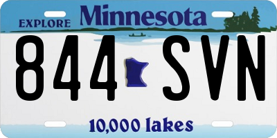 MN license plate 844SVN