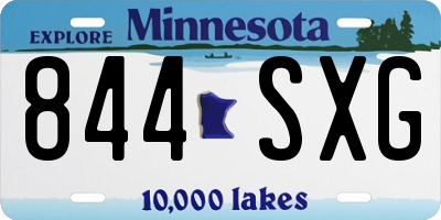 MN license plate 844SXG