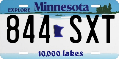 MN license plate 844SXT