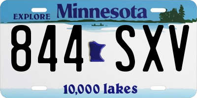 MN license plate 844SXV