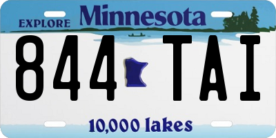 MN license plate 844TAI