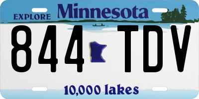 MN license plate 844TDV