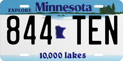 MN license plate 844TEN