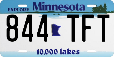 MN license plate 844TFT