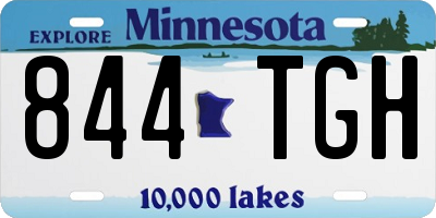 MN license plate 844TGH