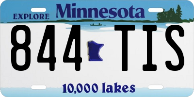 MN license plate 844TIS