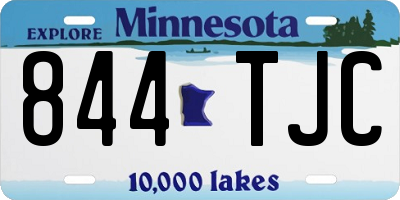 MN license plate 844TJC