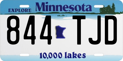MN license plate 844TJD