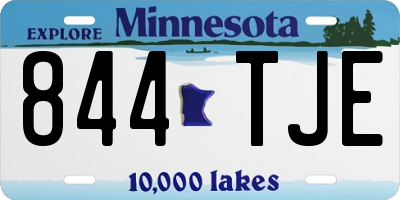 MN license plate 844TJE