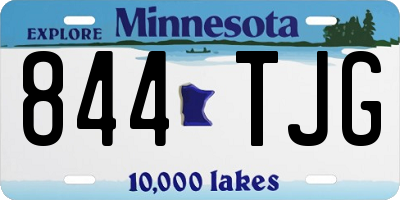 MN license plate 844TJG