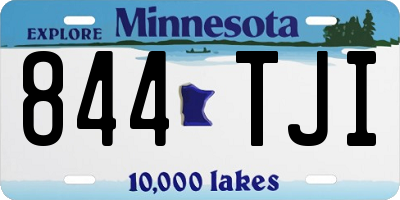 MN license plate 844TJI