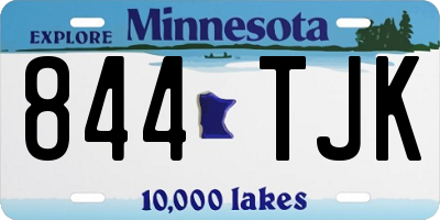 MN license plate 844TJK
