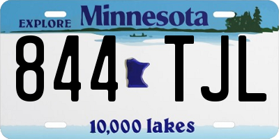 MN license plate 844TJL