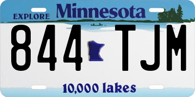 MN license plate 844TJM