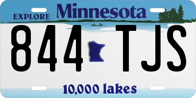 MN license plate 844TJS