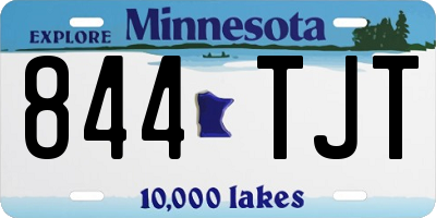 MN license plate 844TJT