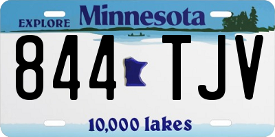 MN license plate 844TJV