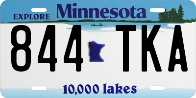 MN license plate 844TKA