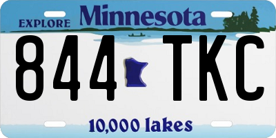 MN license plate 844TKC