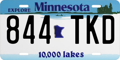 MN license plate 844TKD