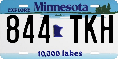 MN license plate 844TKH