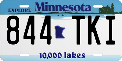MN license plate 844TKI