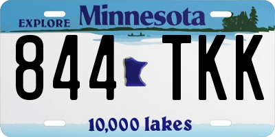 MN license plate 844TKK