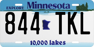 MN license plate 844TKL