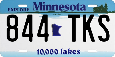 MN license plate 844TKS