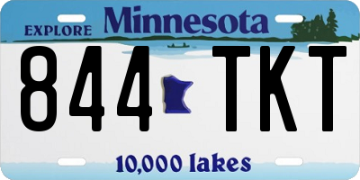 MN license plate 844TKT