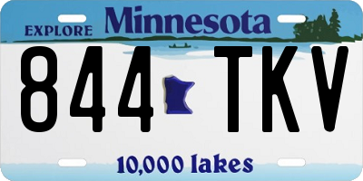 MN license plate 844TKV
