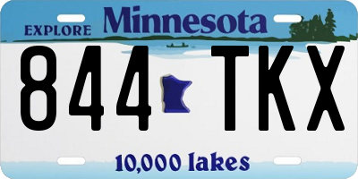 MN license plate 844TKX