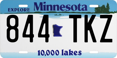 MN license plate 844TKZ