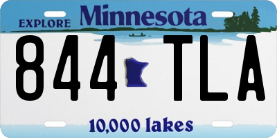 MN license plate 844TLA
