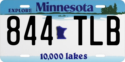 MN license plate 844TLB