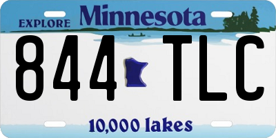 MN license plate 844TLC