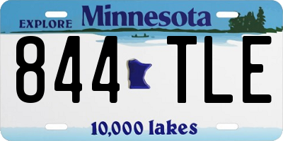 MN license plate 844TLE