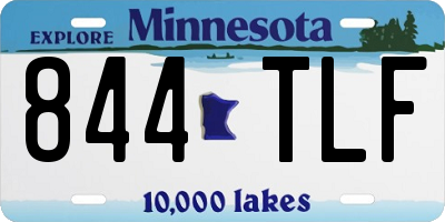 MN license plate 844TLF