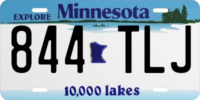 MN license plate 844TLJ