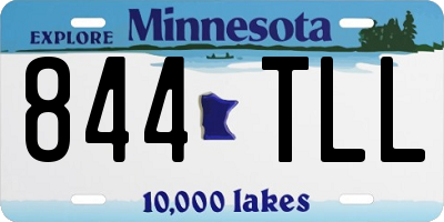 MN license plate 844TLL