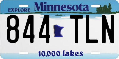 MN license plate 844TLN