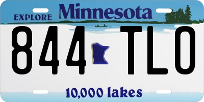 MN license plate 844TLO