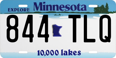 MN license plate 844TLQ