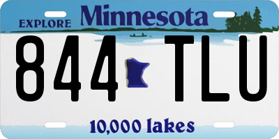 MN license plate 844TLU