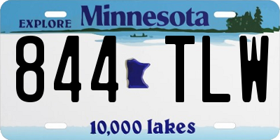 MN license plate 844TLW