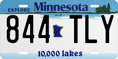 MN license plate 844TLY