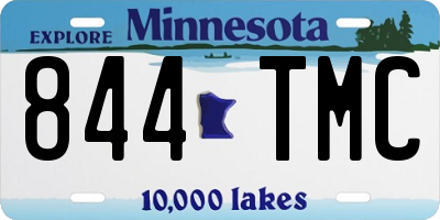 MN license plate 844TMC